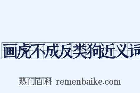 画虎不成反类狗近义词是什么意思的图片